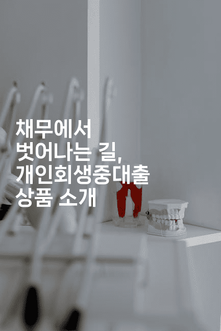 채무에서 벗어나는 길, 개인회생중대출 상품 소개