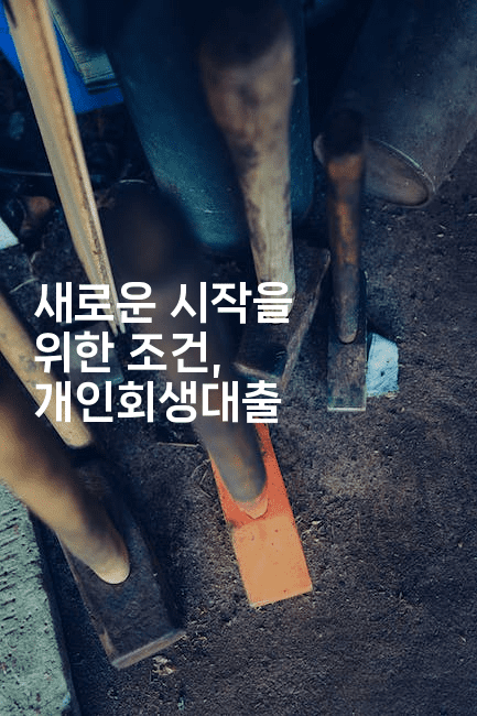 새로운 시작을 위한 조건, 개인회생대출-은퇴플래너