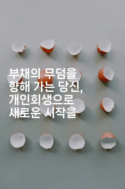 부채의 무덤을 향해 가는 당신, 개인회생으로 새로운 시작을